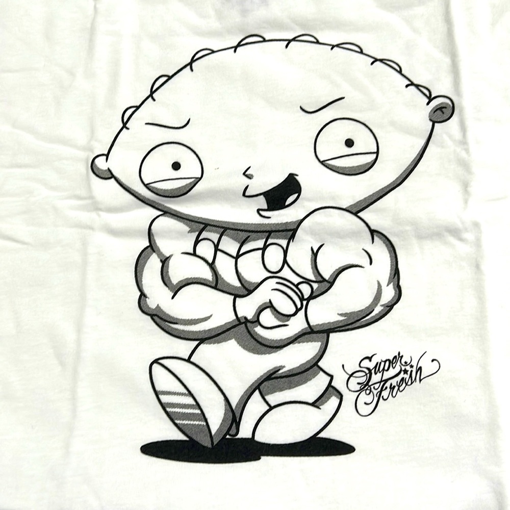 Super Fresh Stewie Muscle Family Guy t-shirt Superfresh Ghost